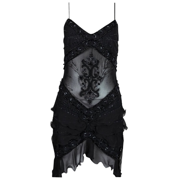 Roberto Cavalli Dresses & Skirts - 🛑SOLD🛑Just Cavalli dark fairy grunge elegant bead dress